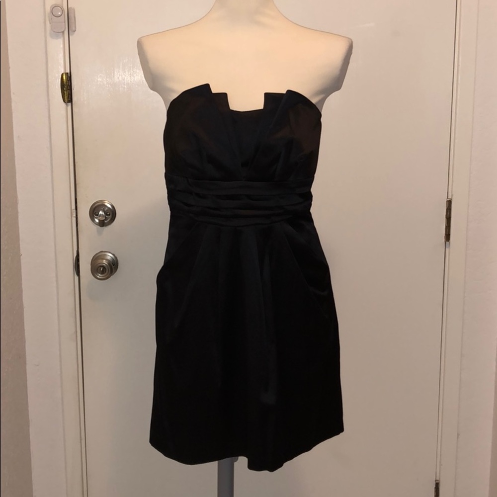 Black bridesmaid/prom strapless dress
